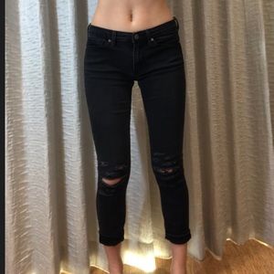 Banana Republic Black ripped jeans 27